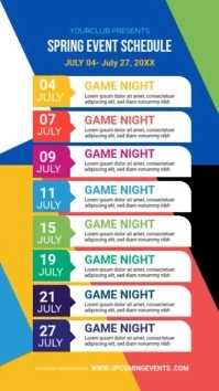 List-based Event Schedule  Whatsapp Status template