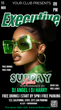 List-based Executive Sunday Party Flyer  Instagram Story template