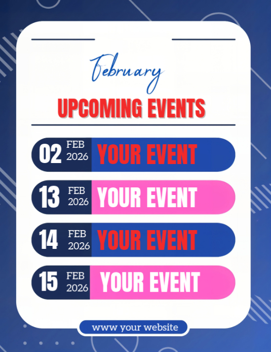 Copy of List-based February Upcoming Events Flyer (us Letter ...