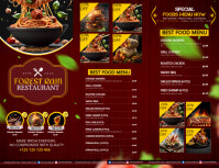 List-based Food Menu Flyer (us Letter) Volante (Carta US) template