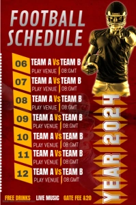 List-based Football Poster template