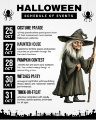 List-based Halloween Schedule Events  Instagram Portrait template