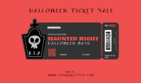 List-based Halloween Ticket Tag template