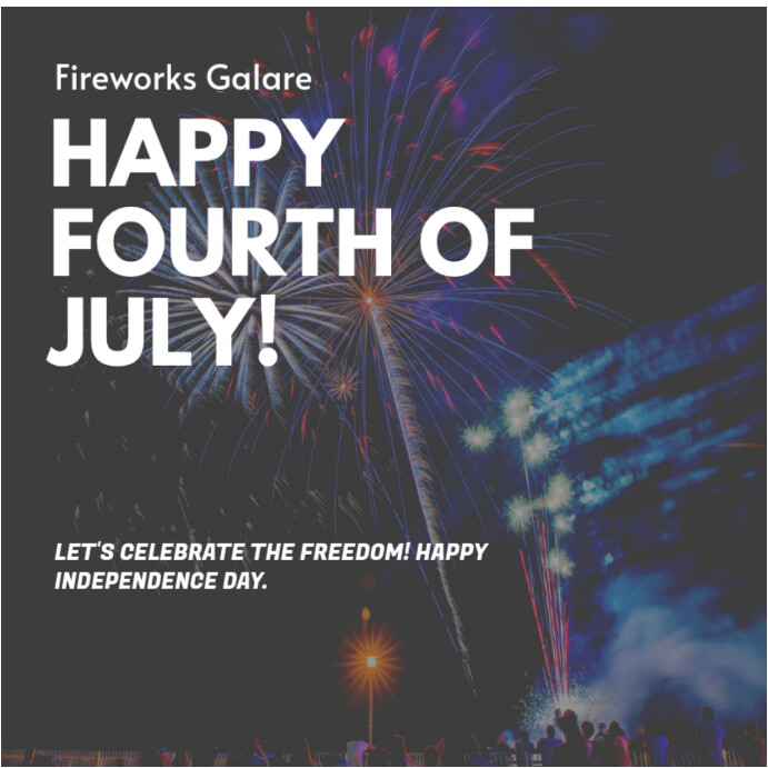 List-based Happy 4th July Post Instagram Post template