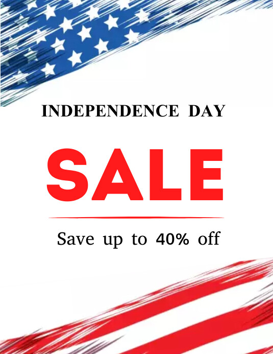 List-based Happy 4th July Sale  Flyer (us Let template