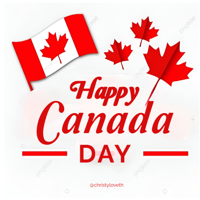 List-based Happy Canada Day  Logo Logótipo template
