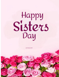 List-based Happy Sister's Day  Flyer (us Letter) template