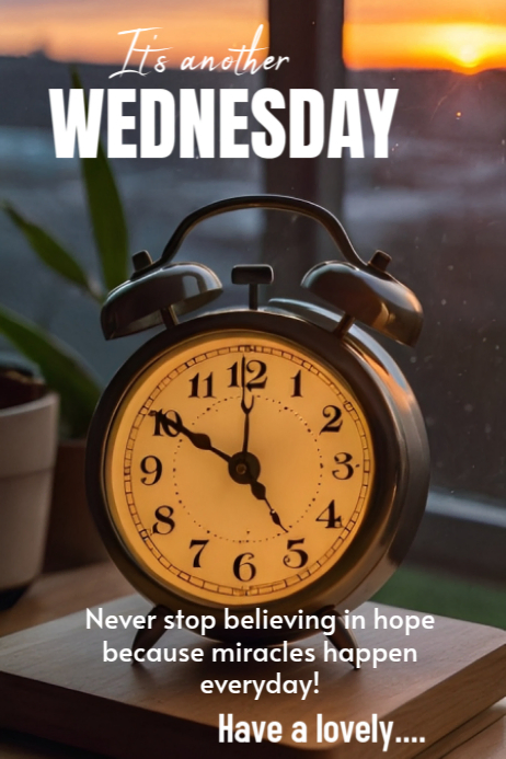 Wednesday Tagline Motivational Wednesday Posters Template | PosterMyWall