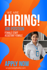 List-based Hiring  Poster Cartaz template