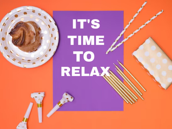 List-based It's Time To Relax Yard Sign Znak podwórkowy template