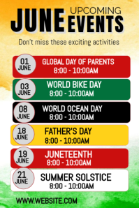 List-based June Events Poster template