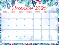 List-based List-based December Schedule Flyer Flyer (us Letter) template