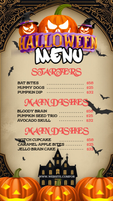 List-based List-based Halloween Menu Instagram Story template