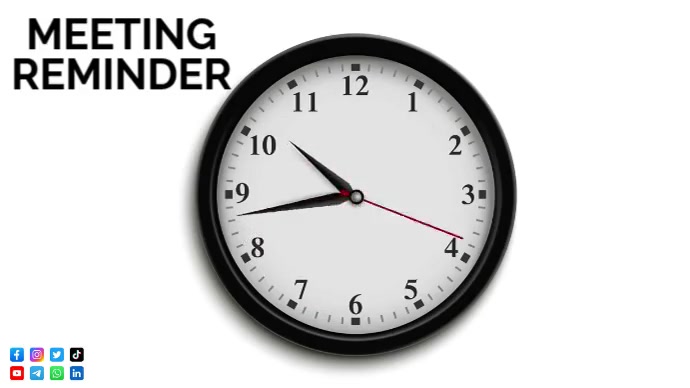 List-based Meeting Reminder Digital Display (16:9) template