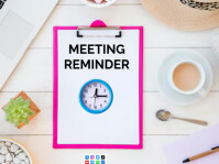 List-based Meeting Reminder Yard Sign ป้ายสนาม template