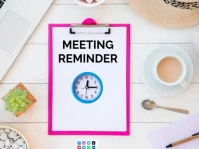 List-based Meeting Reminder Yard Sign template
