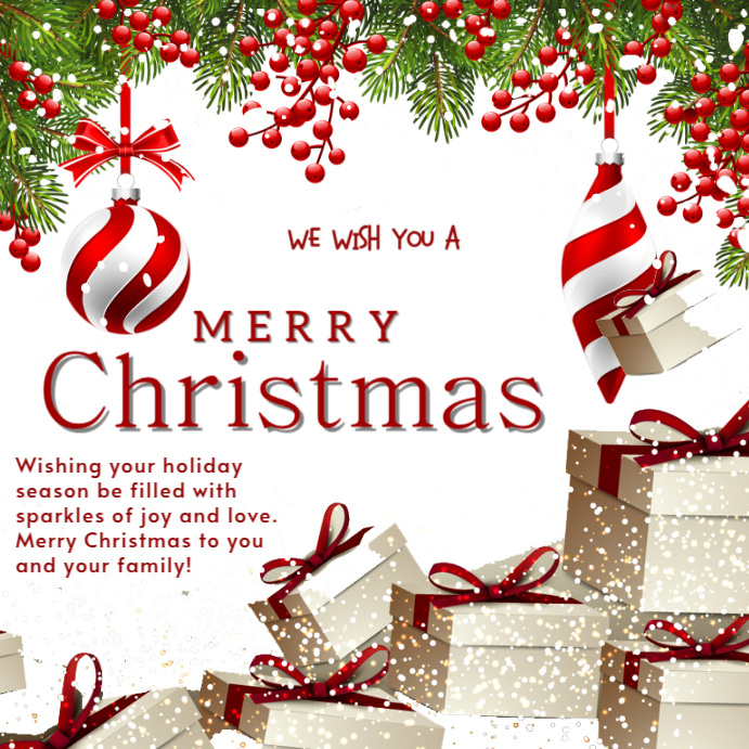Plantilla de List-based Merry Christmas Instagram Post | PosterMyWall