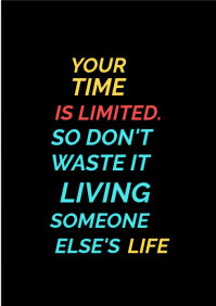 List-based Motivational Quotes  A4 template