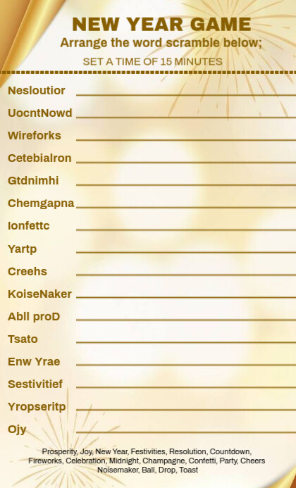 List-based New Game World Scramble Template Design Us Legal