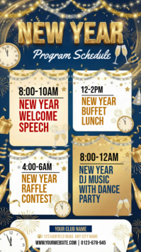 List-based New Year Program Schedule Instagram Story template