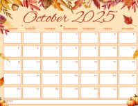 Blanc October 2025 Calendar Iflaya Template