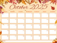 List-based October Schedule Flyer (us Letter) Iflaya (Incwadi ye-US) template