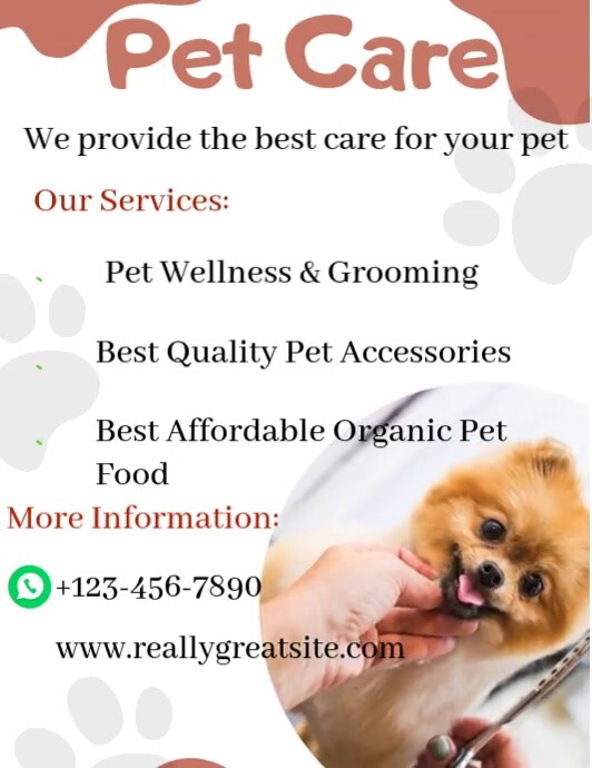 List-based Pet Care Services Flyer (us Letter) template