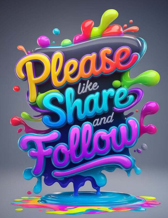 List-based Please Like,share And Follow  Flyer (us Letter) template