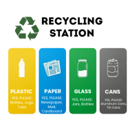 List-based Recycling Station Guide: What Goes Where For Plastic, Paper, Glass & Cans Instagram Post template