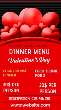 List-based Red Velintine Instagram Story Instagram Story template