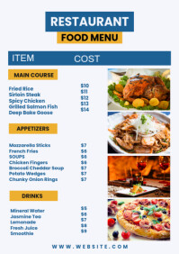 Red List-based Restaurant Food Menu Template A2 | PosterMyWall