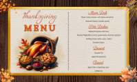 List-based Thanksgiving Menu Card Us Legal template