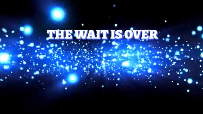 List-based The Wait Is Over Digital Display (16:9) template