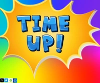 List-based Time's Up Large Rectangle Grote rechthoek template