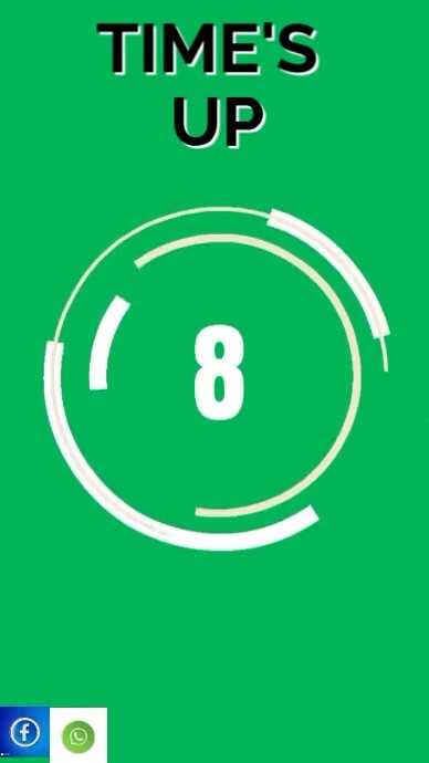 List-based Time's Up Youtube Short template