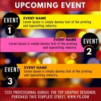 List-based Upcoming Event  Square (1:1) template
