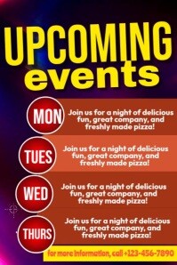 List-based Upcoming Events Poster template
