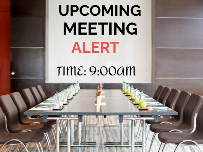 List-based Upcoming Meeting Presentation template