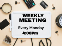 List-based Weekly Meeting Yard Sign template