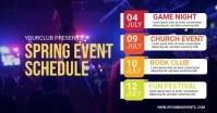 List-based Weekly Schedule Template Facebook Shared Image