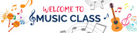 List-based Welcome To Music Class Google Classroom Header  Google Classroom Banner template