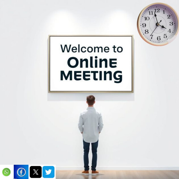 List-based Welcome To Online Meeting Instagram Post Instagram-Beitrag template