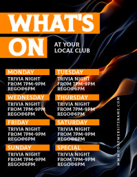 List-based What's On Flyer (us Letter) template