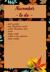 List to do A5 template
