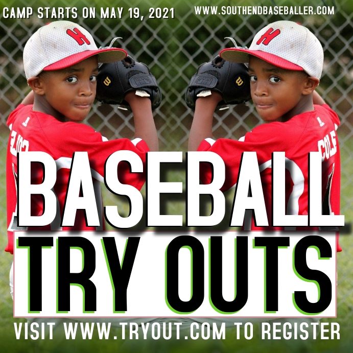 Copy of little league baseball team tryout PosterMyWall