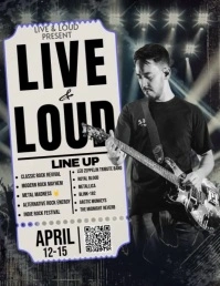 Live & Loud Band Concert FLyer template