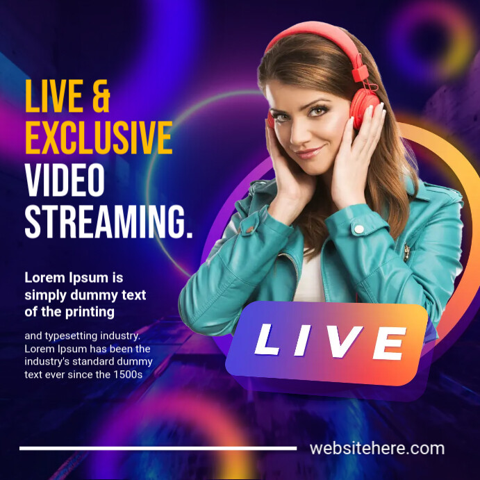 Live Streaming Ads Template | PosterMyWall