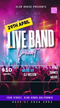 live band concert Instagram Story template