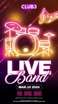 Live Band Instagram-verhaal template