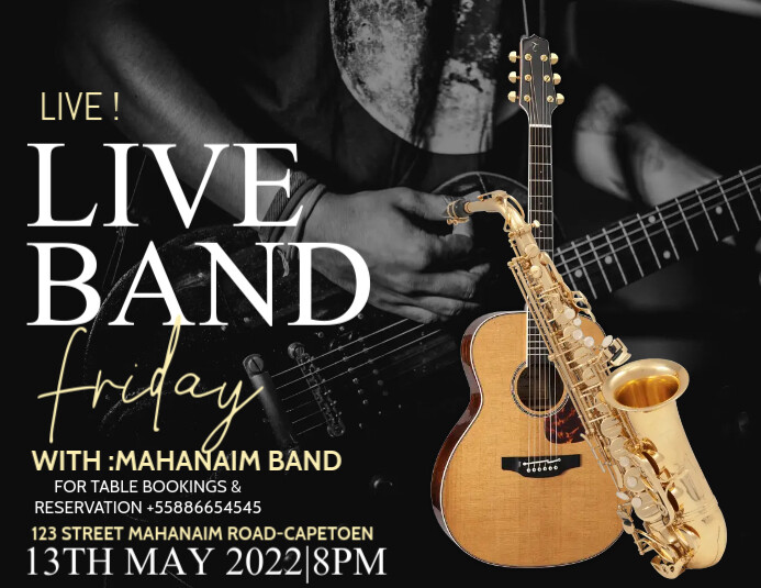 Live Band Graphics live band flyer Template | PosterMyWall